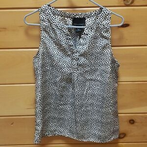 Cynthia Rowley White and Black Polka Dot Top